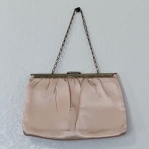 🌸Pale Pink Satin Evening Clutch Purse 🌸